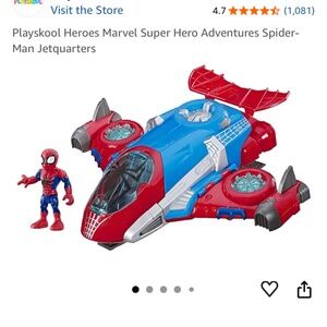 PlaySkool Hero’s Marvel Spider-Man Super Hero Adventures Jetquarters Toy Kids